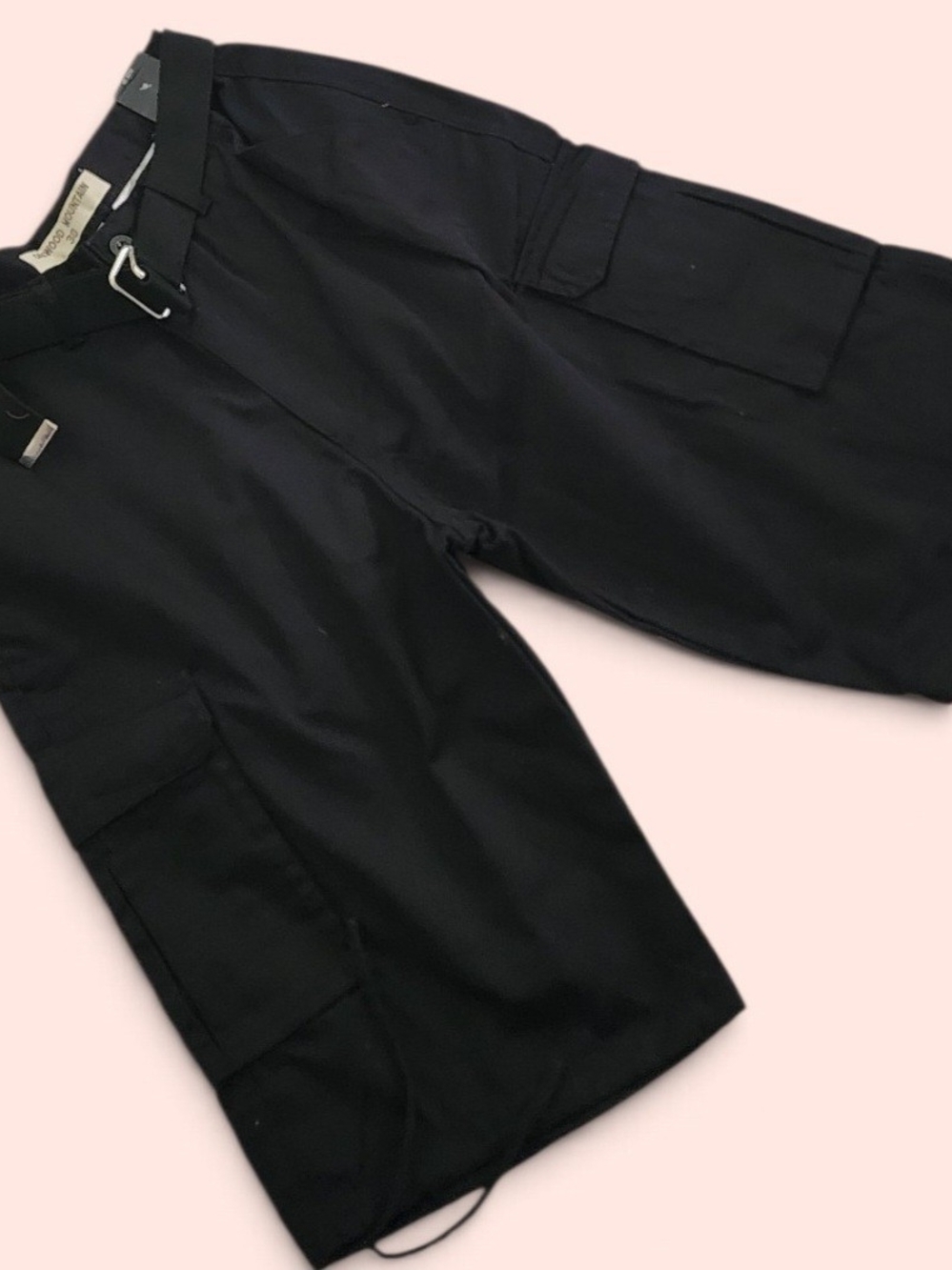Black Cargo Shorts with Utility Pockets